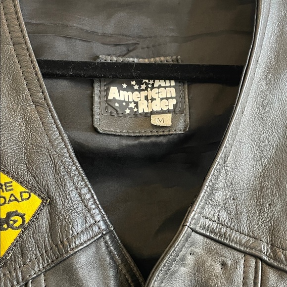 All American Ryder Black Leather Biker Vest with Harley-Davidson - Picture 3 of 8